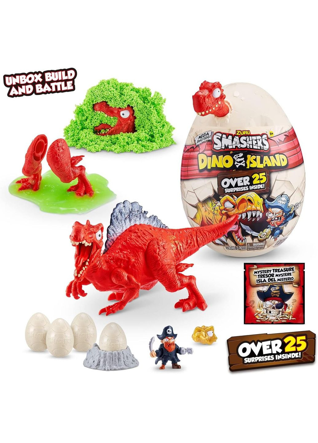 Іграшка Smashers Dino Island Mega Egg Spinosaurus Мега Яйце-сюрприз Спінозавр, 25 сюрпризів Zuru (365251784)