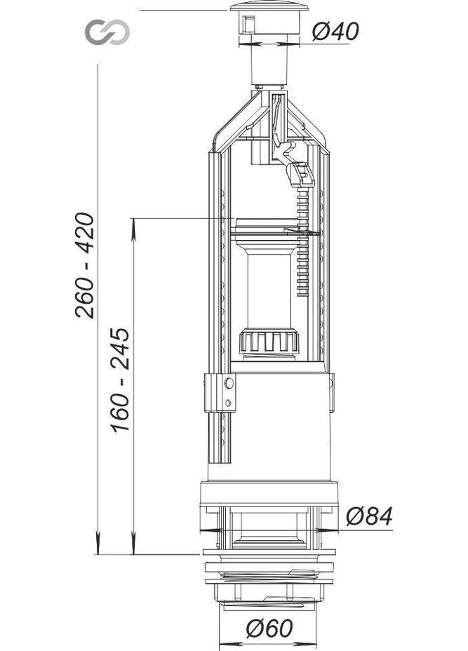 АБк-10 Арматура для сливных бачков SoloPlast (340286072)