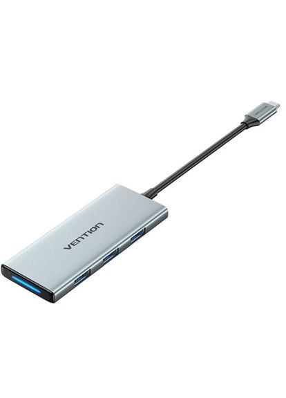Док-станція USB3.1 Type-C --> HDMI/USB 3.0x3/SD/TF/PD 100W 7-in-1 Vention (315503038)
