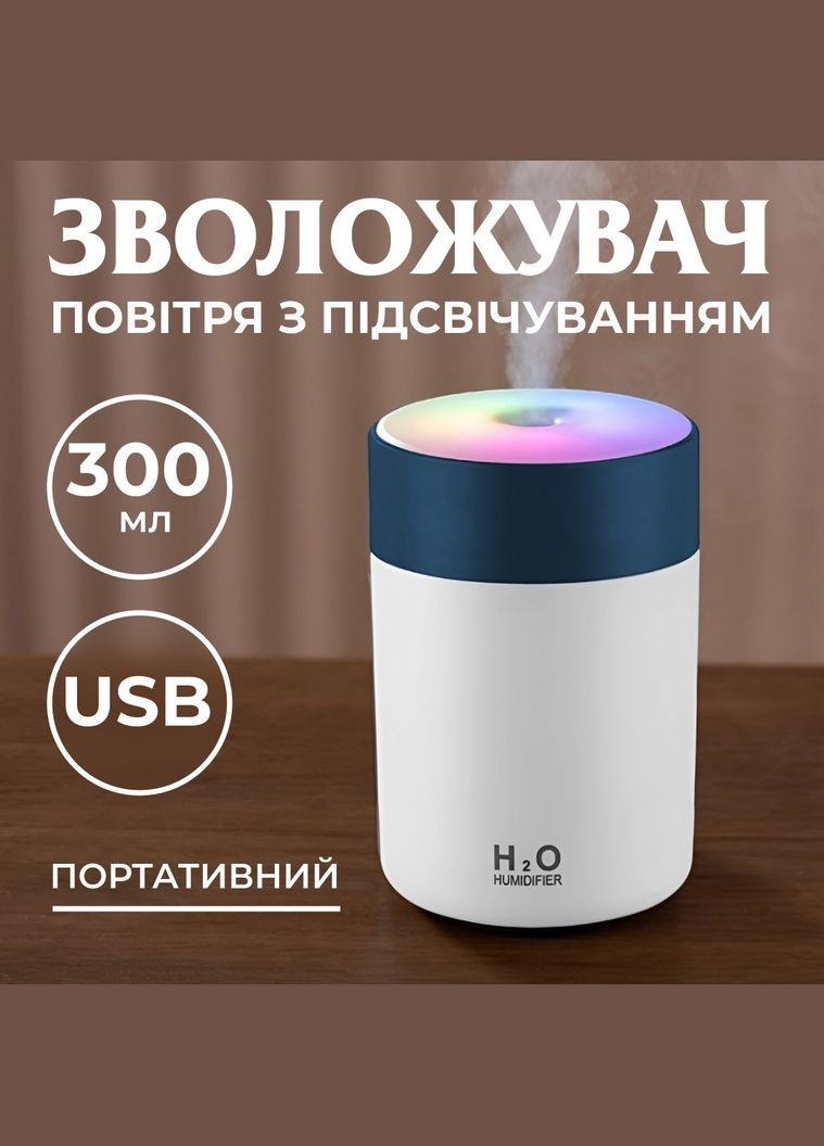 Зволожувач повітря USB Colorful Humidifier 300ml Happy Life (302020405)