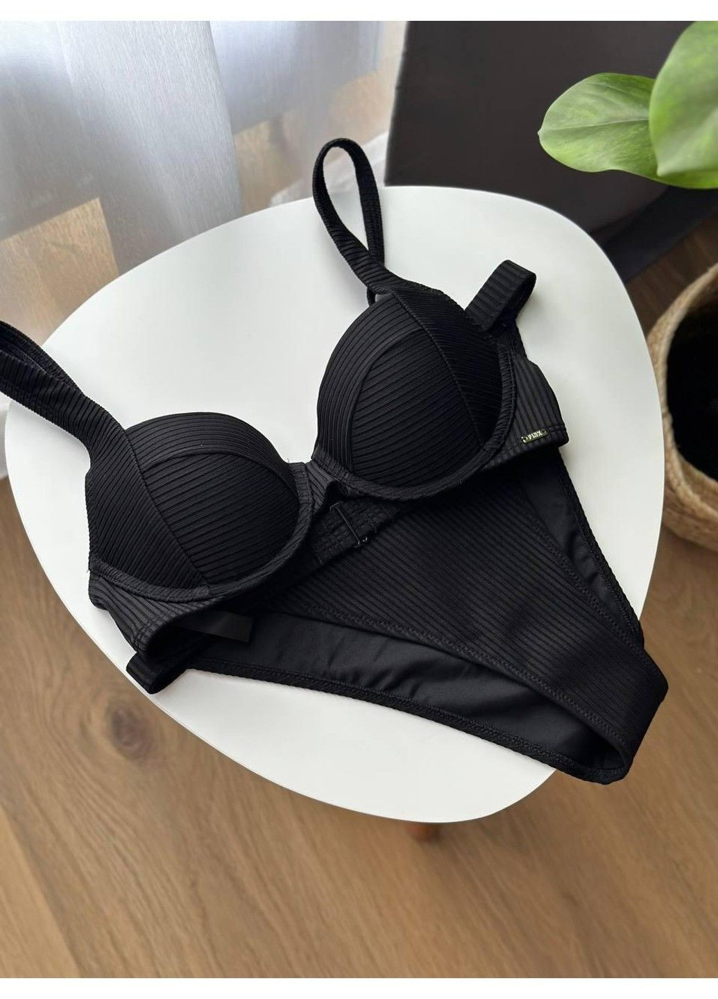 Чорний купальник чорний pink Victoria's Secret