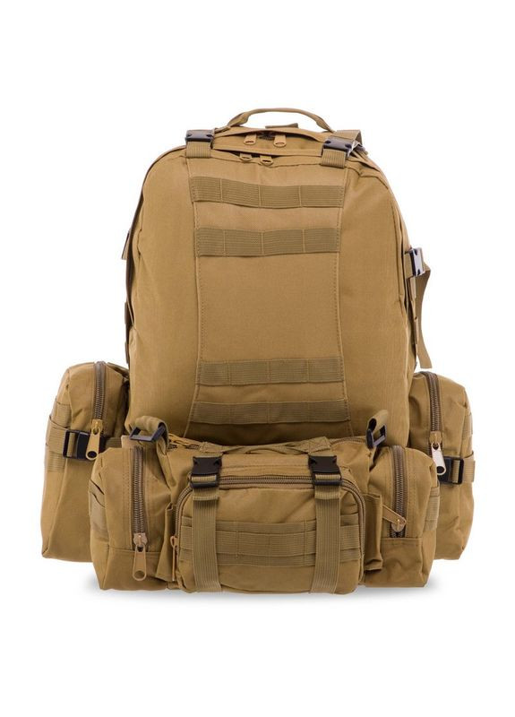 Рюкзак тактический штурмовой трехдневный (полиэстер, нейлон, размер 52x31x28см, 45л, ) (TY-7100_Хаки) Record (361436513)