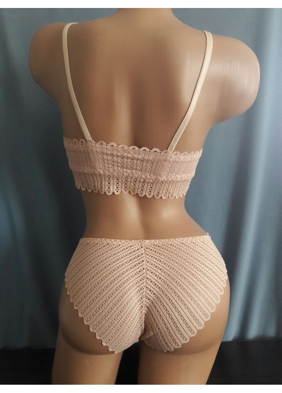 Бежевый комплект белья «легкое облако» No Brand