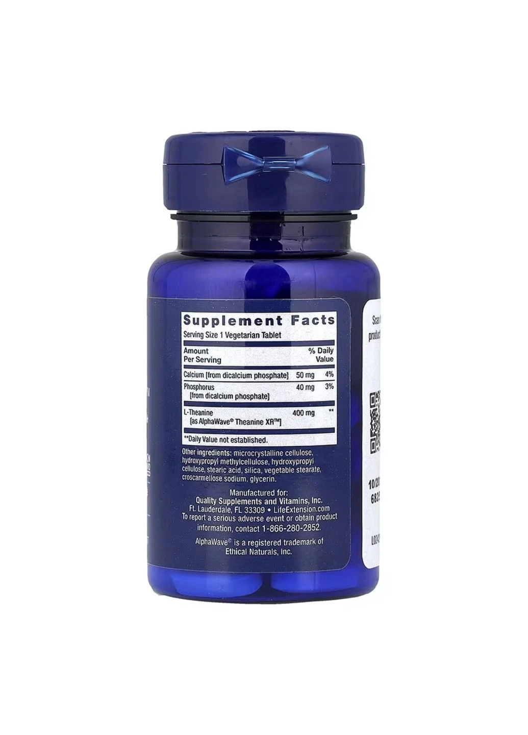 Theanine XR™ Stress Relief - 30 vegetarian tablets Life Extension (364201585)