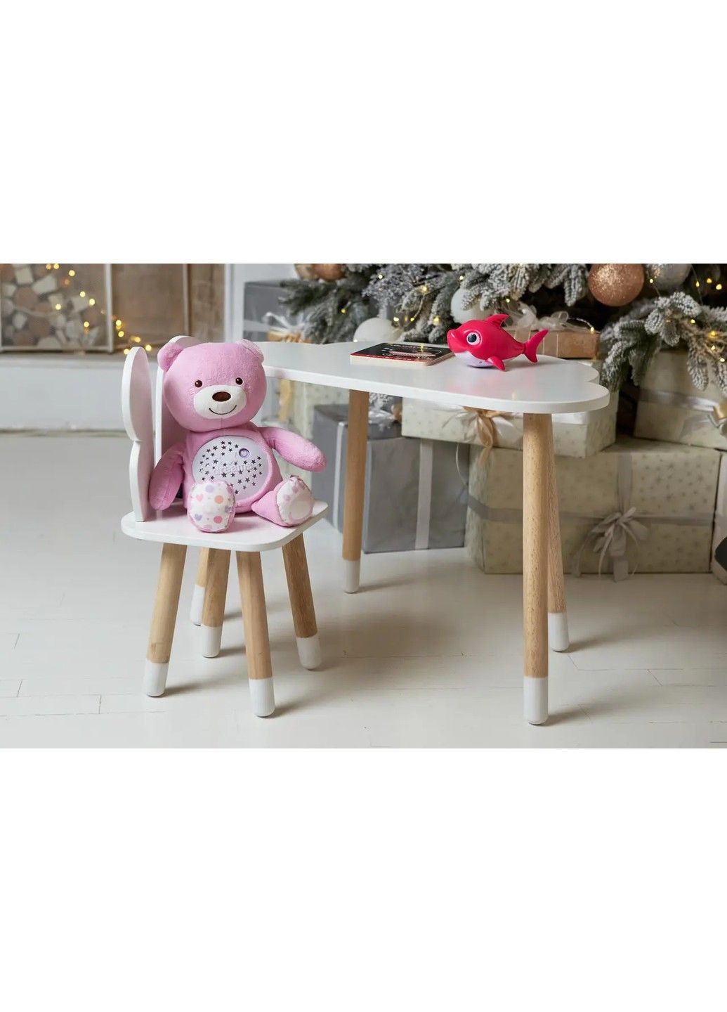 Дитячий столик Хмара та стільчик Метелик білий No Brand (331639998)