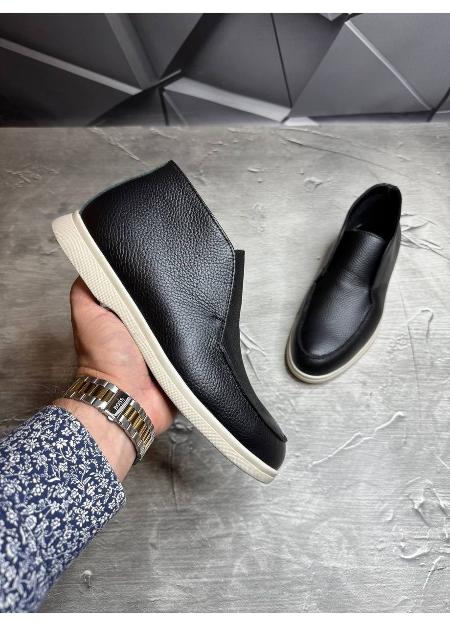 Чоловічі черевики шкіряні на байці No Brand (372833255)