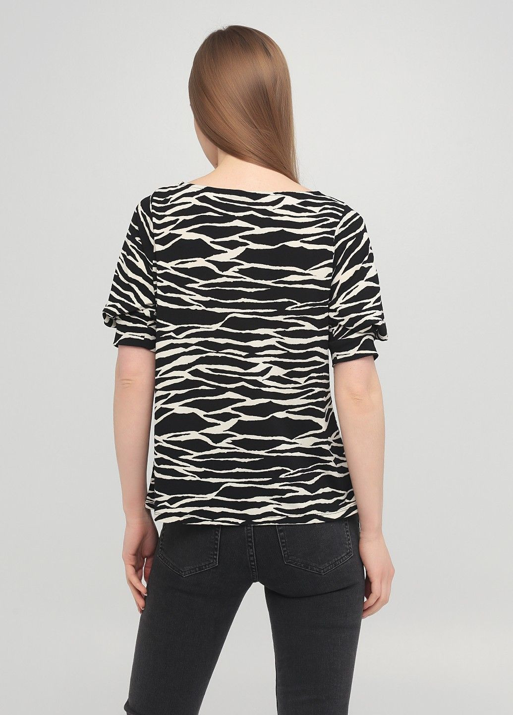 Черно-белая демисезонная блузка H&M