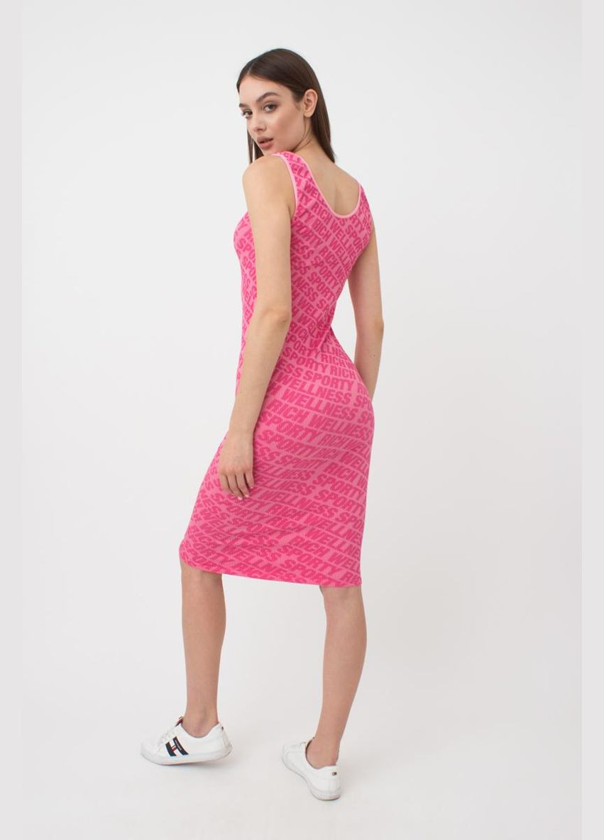 Розовое бесшовное платье Giulia с надписью