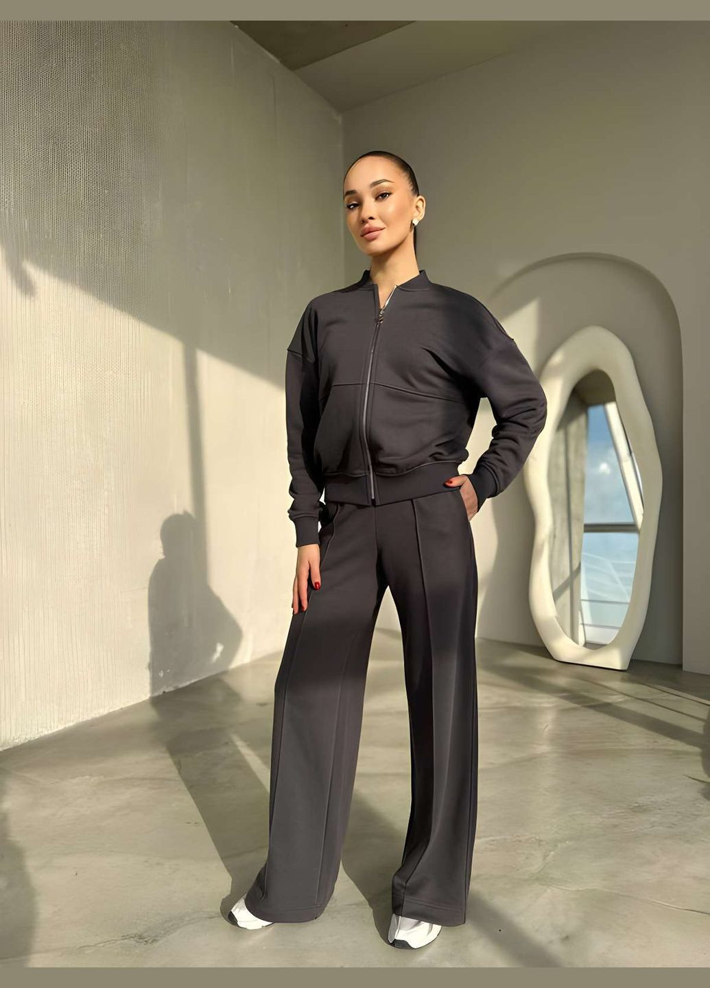 Женский спортивный костюм двойка брюки + бомбер, спортивный костюм... No Brand (331283637)