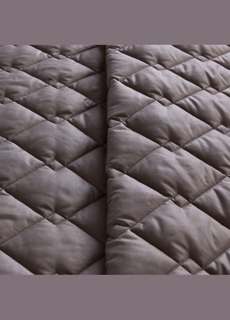 Двухстороннее покрывало Стиль Cube 180х210 см микрофибра с антиаллергенным волокном, шоколад/беж (8-32404*002) IDEIA (311226023)