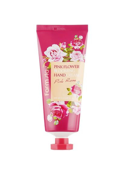 Крем для рук PINK FLOWER BLOOMING HAND CREAM PINK ROSE с розовой водой цветочным комплексом, 100 мл FarmStay (280952120)