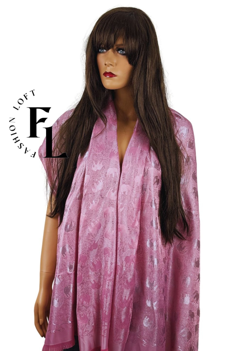 Женский шарф палантин (100% шелк 170х70см) Fashion Loft (296264597)