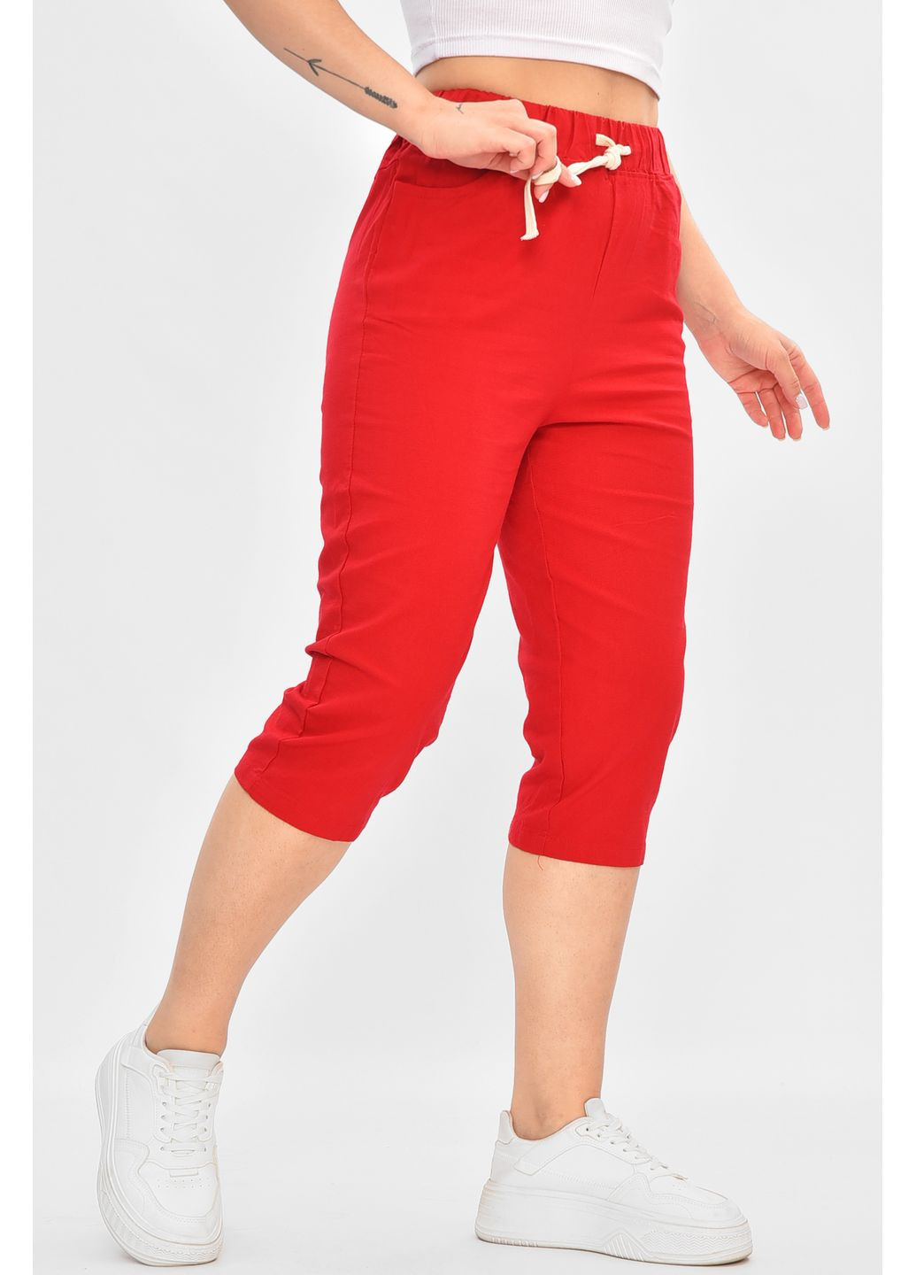 Бриджи женские красного цвета Let's Shop (355468525)