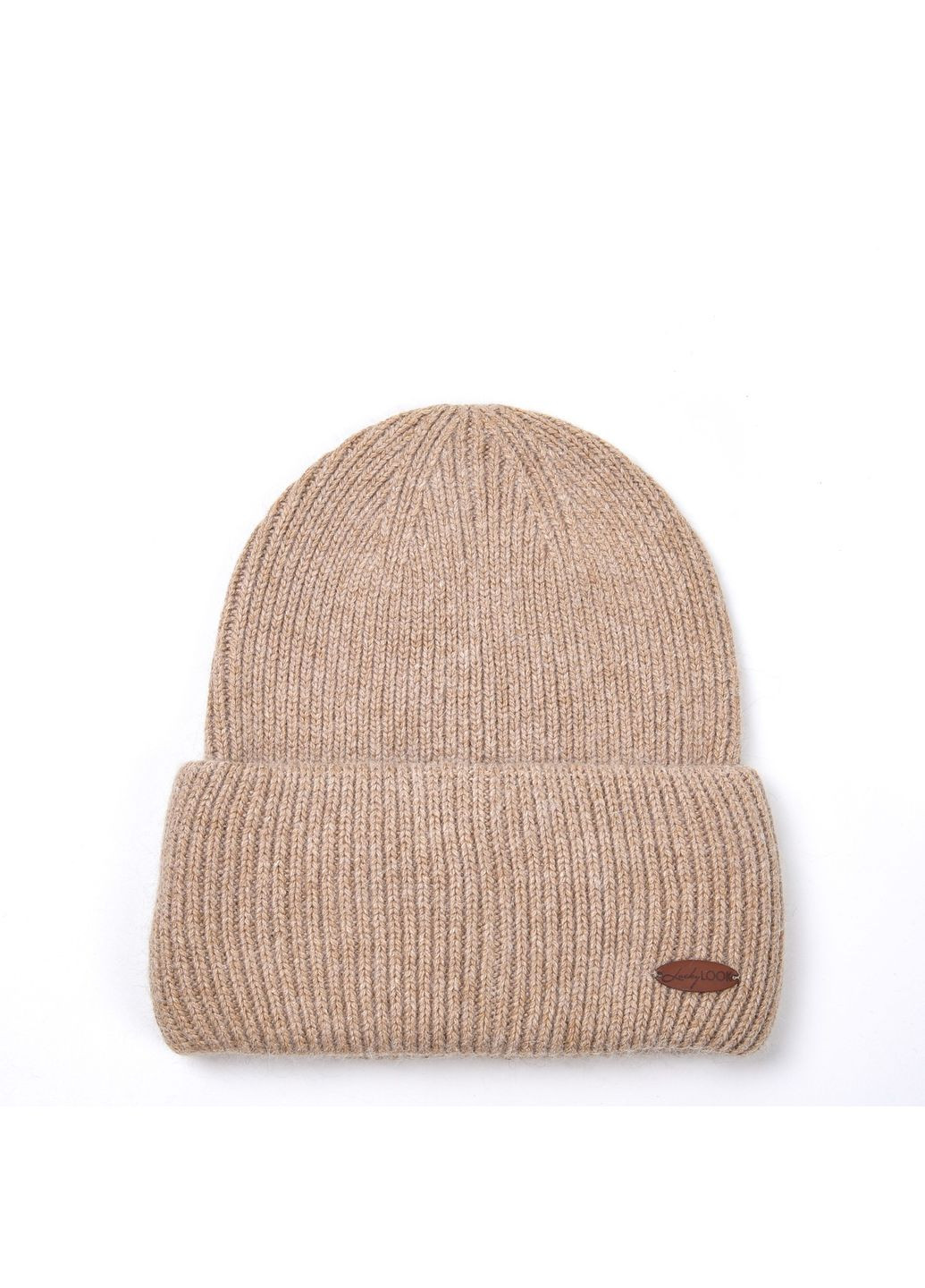 Шапка бини мужская шерсть бежевая GEORGE 225-657 LuckyLOOK 225-657M (367992052)