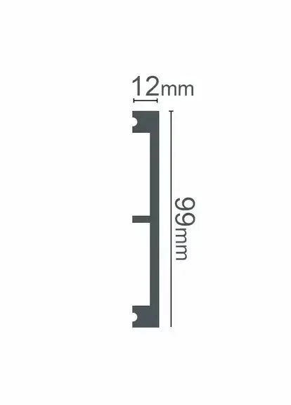 Плінтус дюрополімерний 99x12x2000 мм Grand Decor ProfiLuxe HCR 520 (336382744)