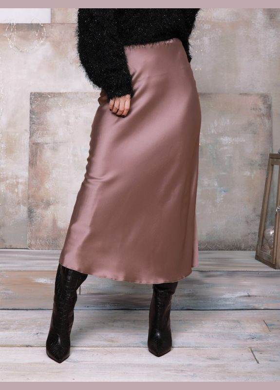 Темно-бежевая повседневная однотонная юбки ISSA PLUS