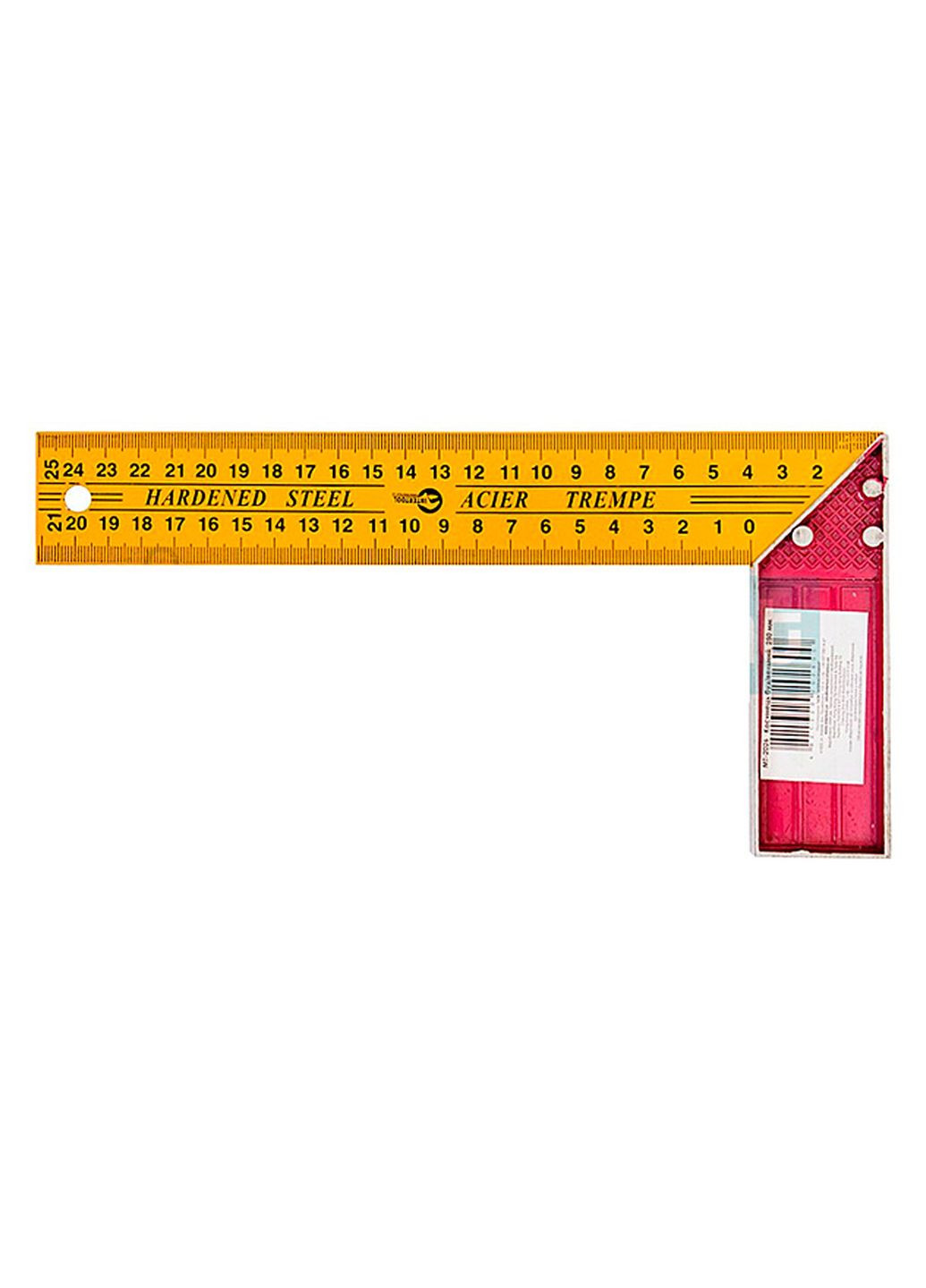 Косинець будівельний 250 мм для розмітки прямих кутів із металу з легкою читаною розміткою Intertool (335400297)