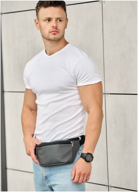 Сумка на пояс бананка Tirso MSHm графитовая (R-80111009m-VS) Sambag (302450475)