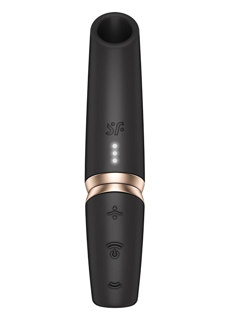 Кліторальний безконтактний масажер Perfect Kiss чорний Satisfyer (339863884)