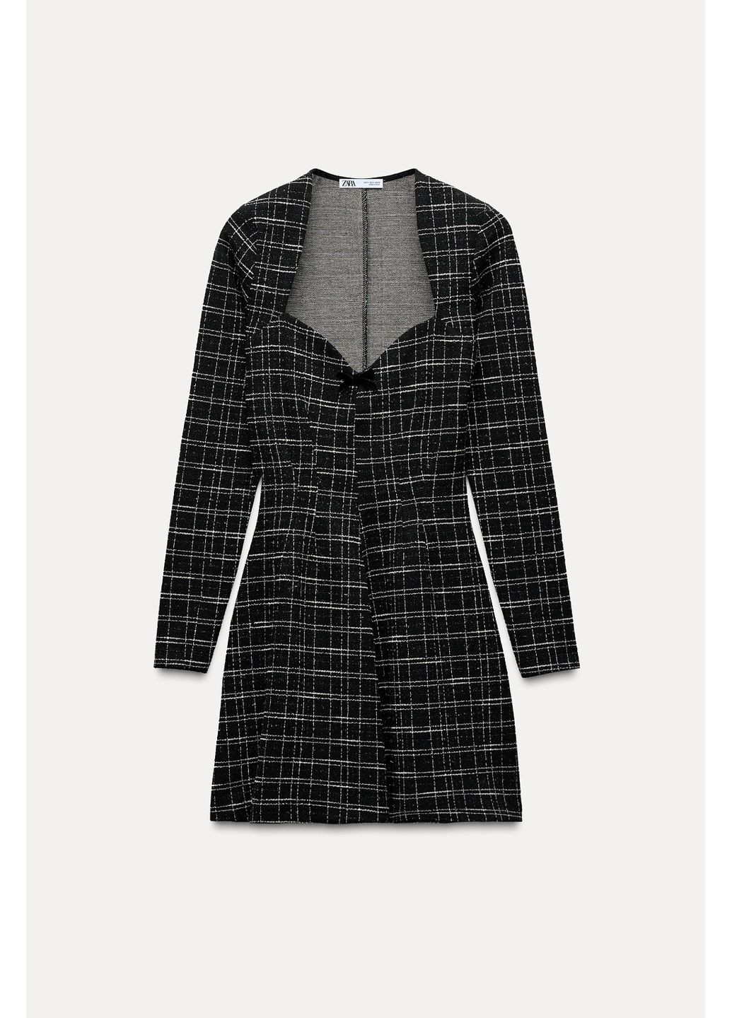Чорна клітчаста скейтерська сукня Zara