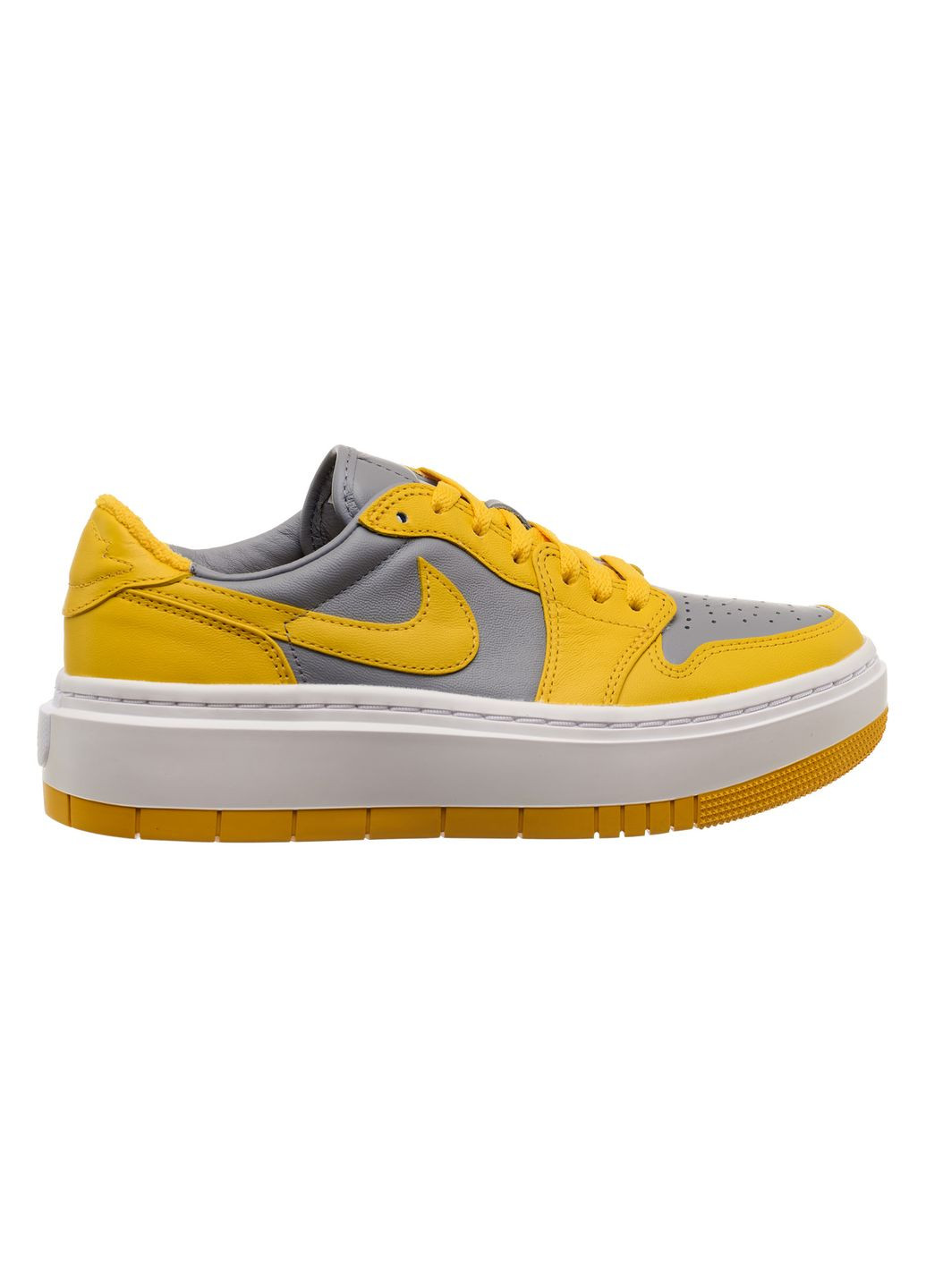 Жовті осінні кросівки жіночі 1 low elevate yellow grey (dh7004-017) Jordan