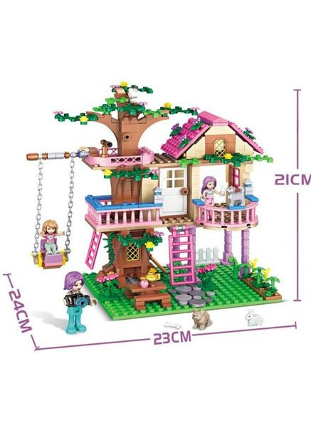 Конструктор для девочек Girls Friends Домик на дереве с куклами и животными 504 детали My World (350945619)