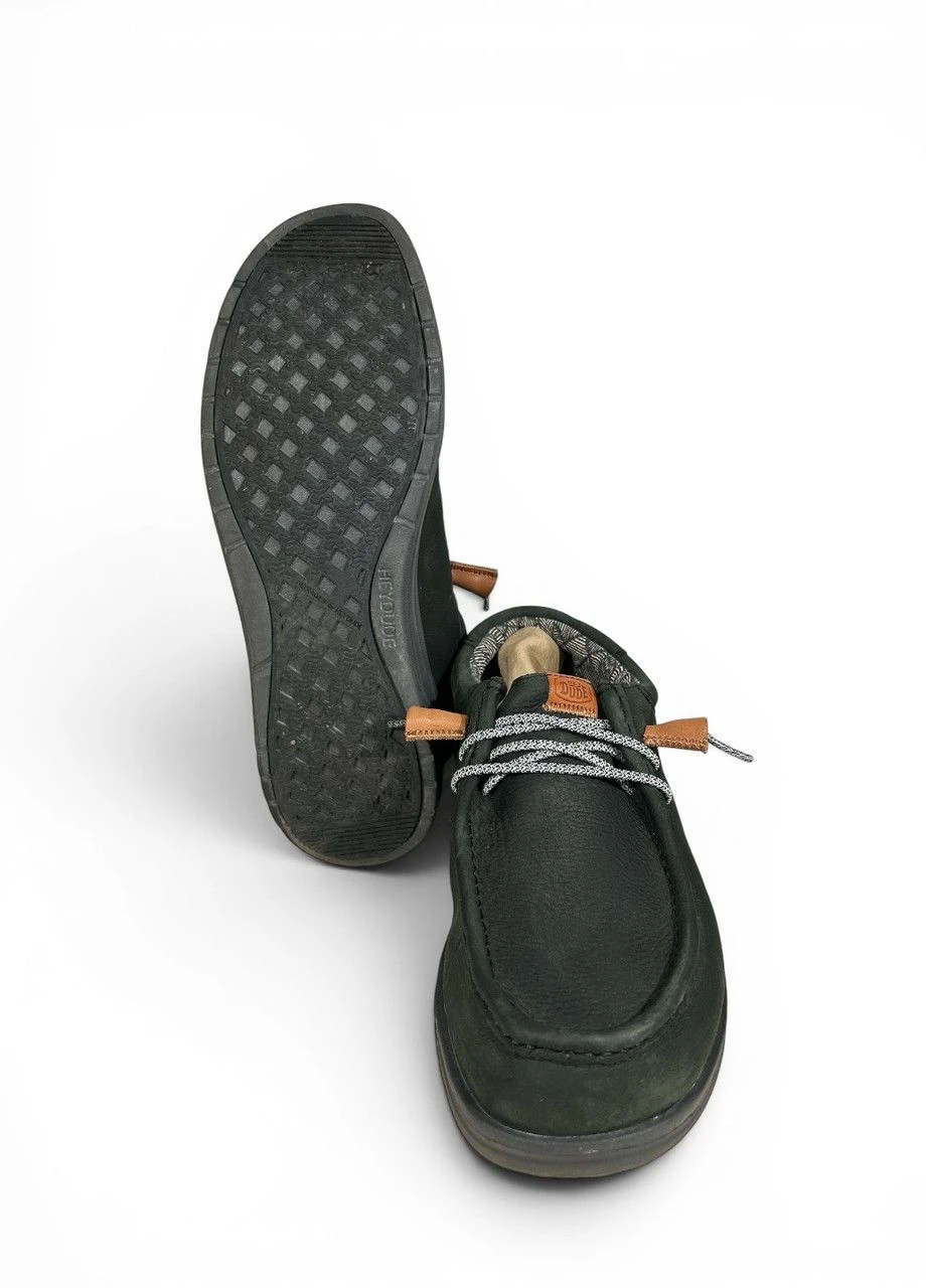 Зеленые мокасины paul craft leather (40175-001), зеленый, размер 44 (us m11), стелька 29 см Hey Dude