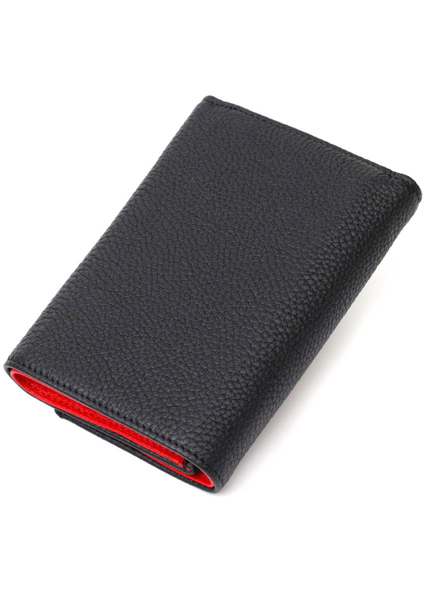 Комбинированный кошелек для женщин из натуральной кожи 22037 Черный Tony Bellucci (331911015)