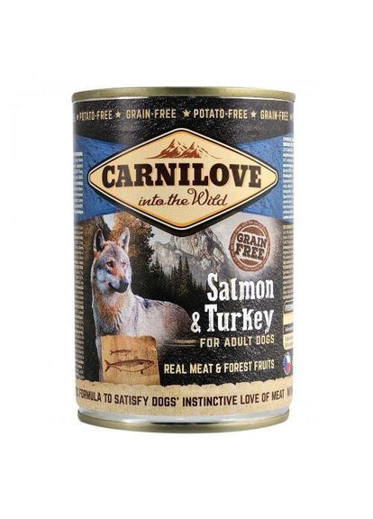 Влажный корм Salmon & Turkey для собак, лосось и индейка, 400 г Carnilove (322875090)