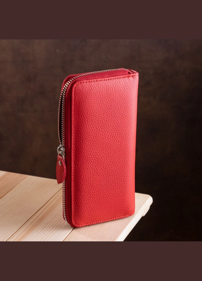 Женский клатч на молнии 18931 Красный st leather (313860720)