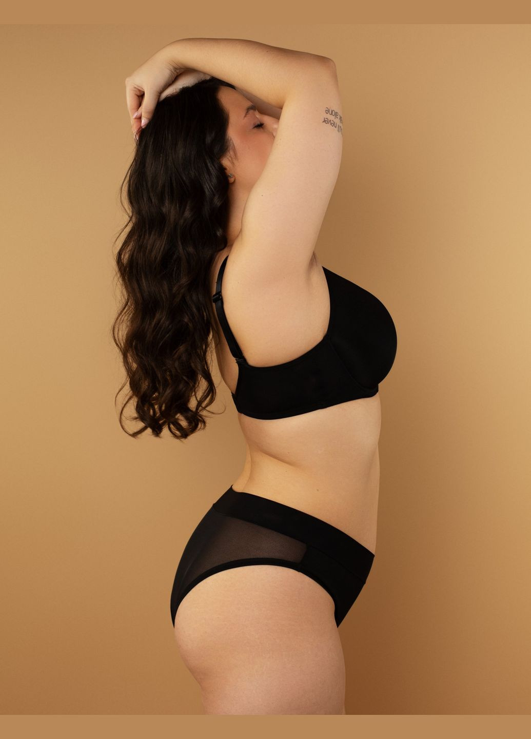 Чорний бюстгальтер slz26201108 чорний Brabrabra з кісточками