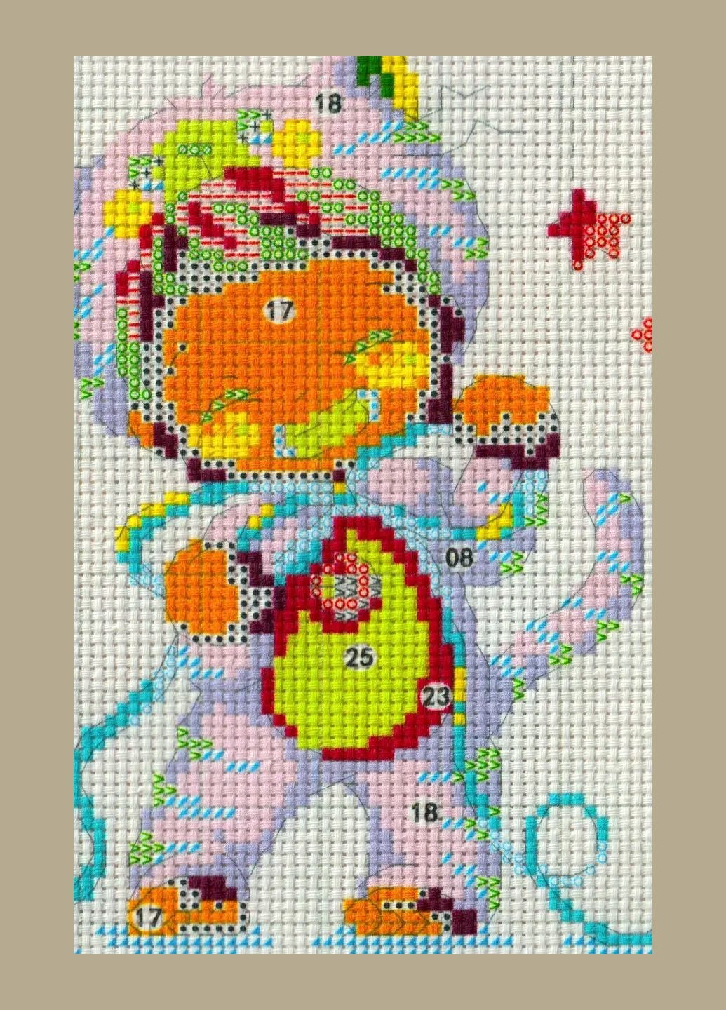 Набір для вишивання за нанесеною на канву схемою "6 Cuties 1". AIDA 14CT printed 62*21 см Joy Sunday (313614508)