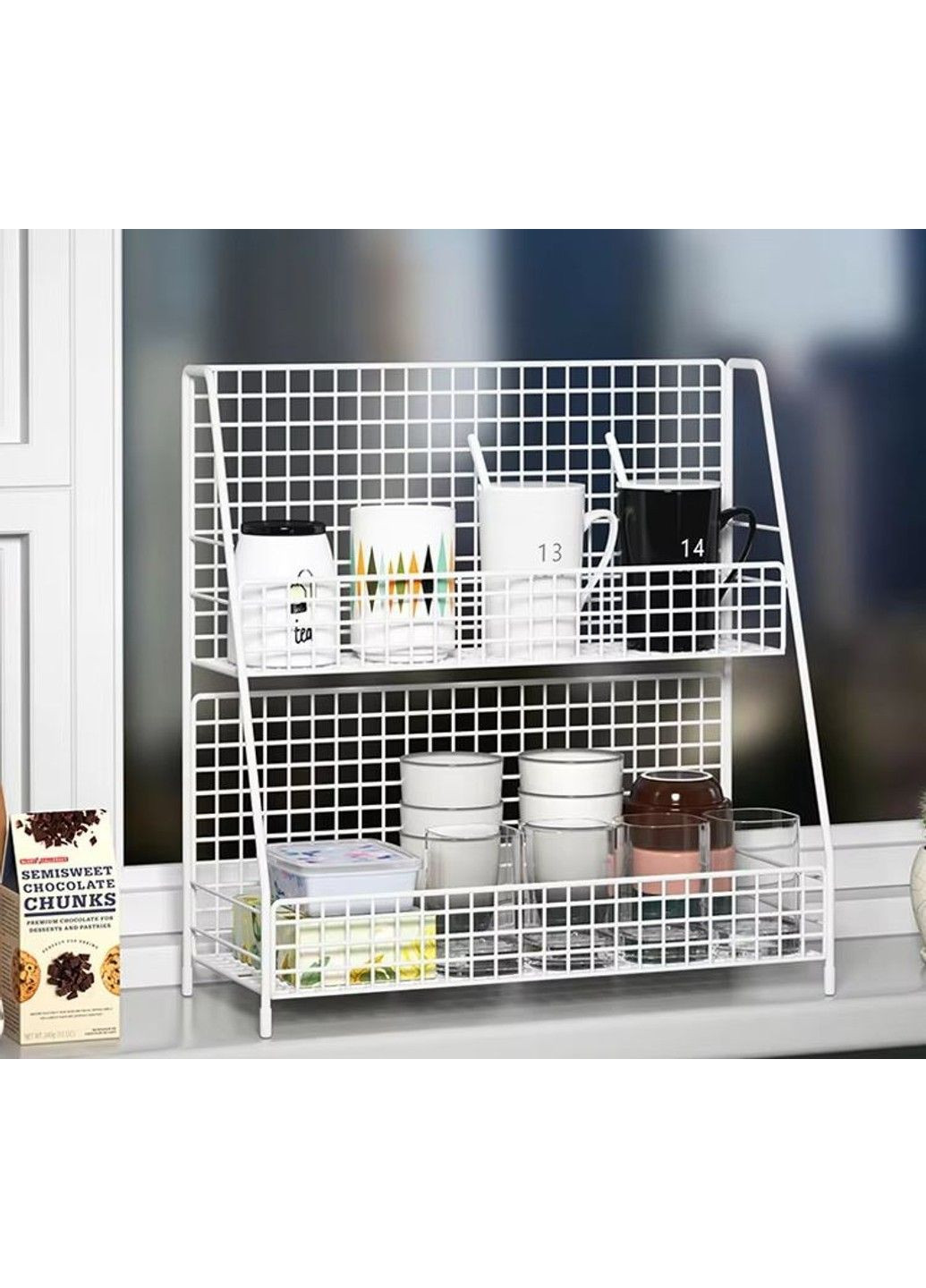 Кух.прибор Raum двухъярусная полка 30*15.5*34 белая (RG-025w) Ringel (365276157)