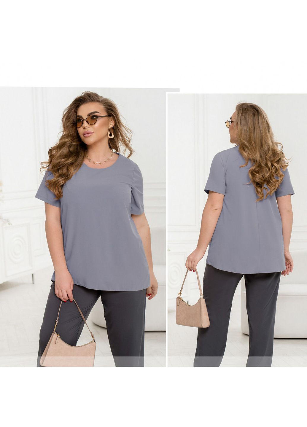 Серая блуза Liton