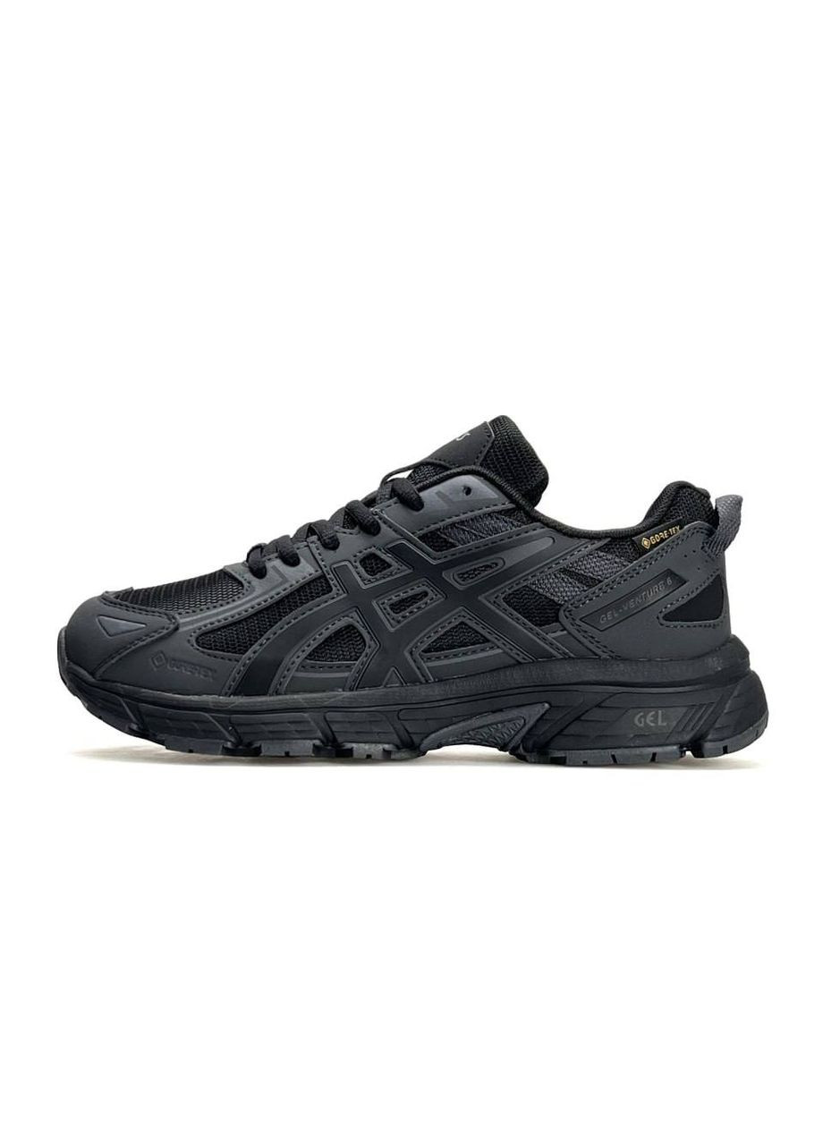 Черные демисезонные кроссовки мужские asics No Brand Gel-Venture 6 GTX Black