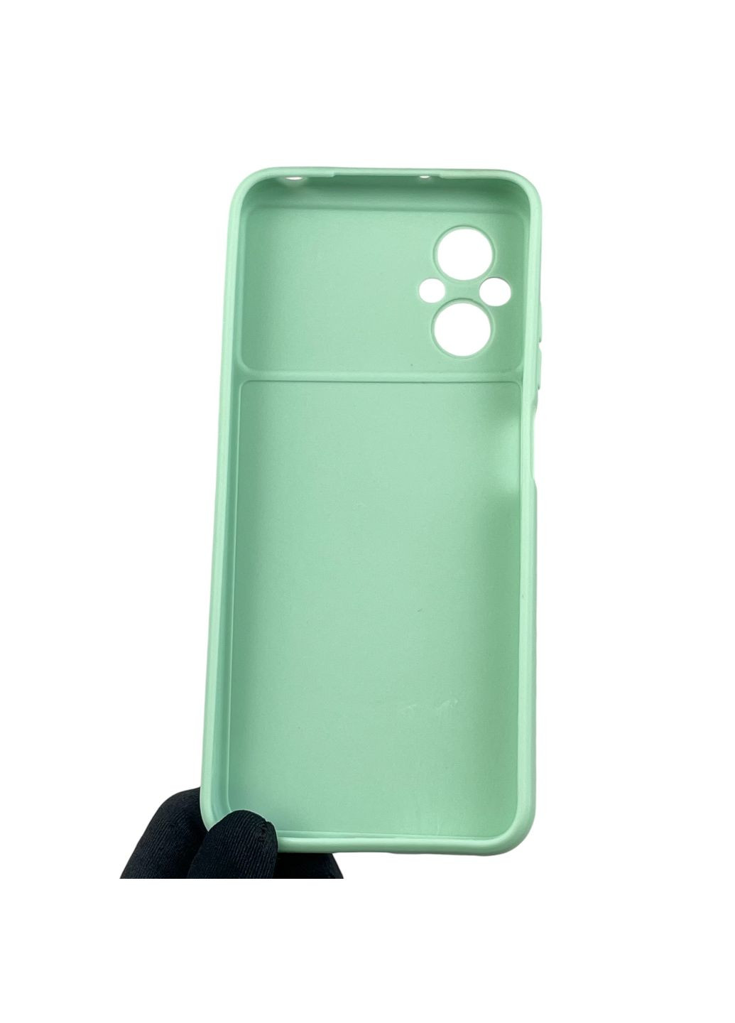 Чехол для Poco M5 с квадратными гранями с защитой камеры на сяоми поко м5 мятный Xiaomi (366019255)