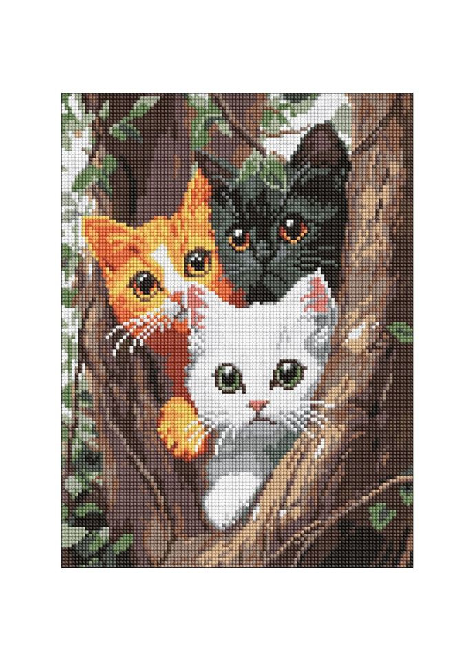 Алмазна мозаїка "Котики на дереві" ©art_selena_ua AMO8299, 30х40 см IDEYKA (363174925)