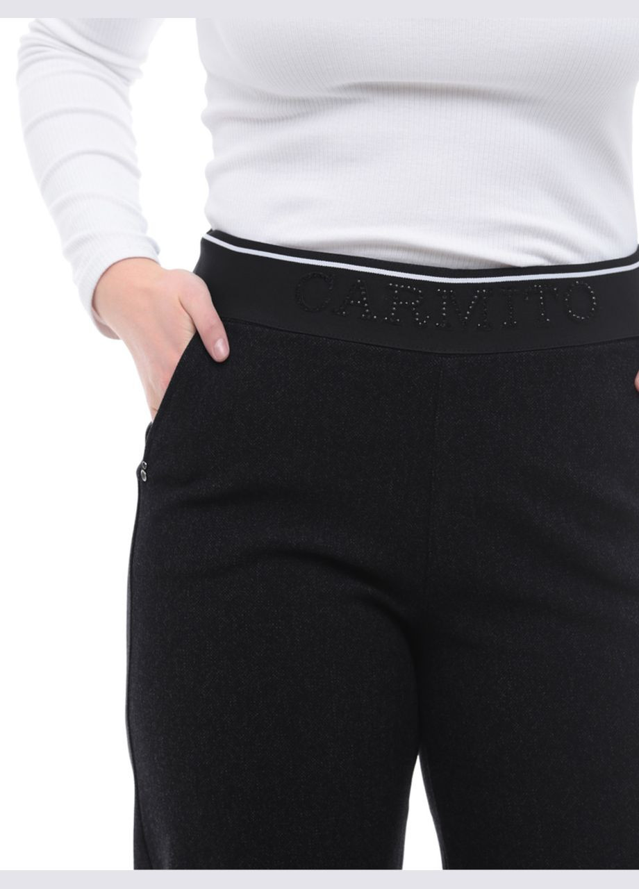 Брюки женские черные палаццо очень теплые большой размер CARMITO Пряма (305850855)