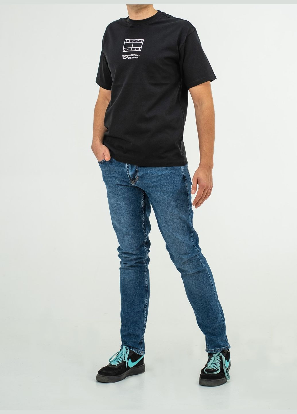 Черная футболка мужская th-3111 Tommy Hilfiger New York