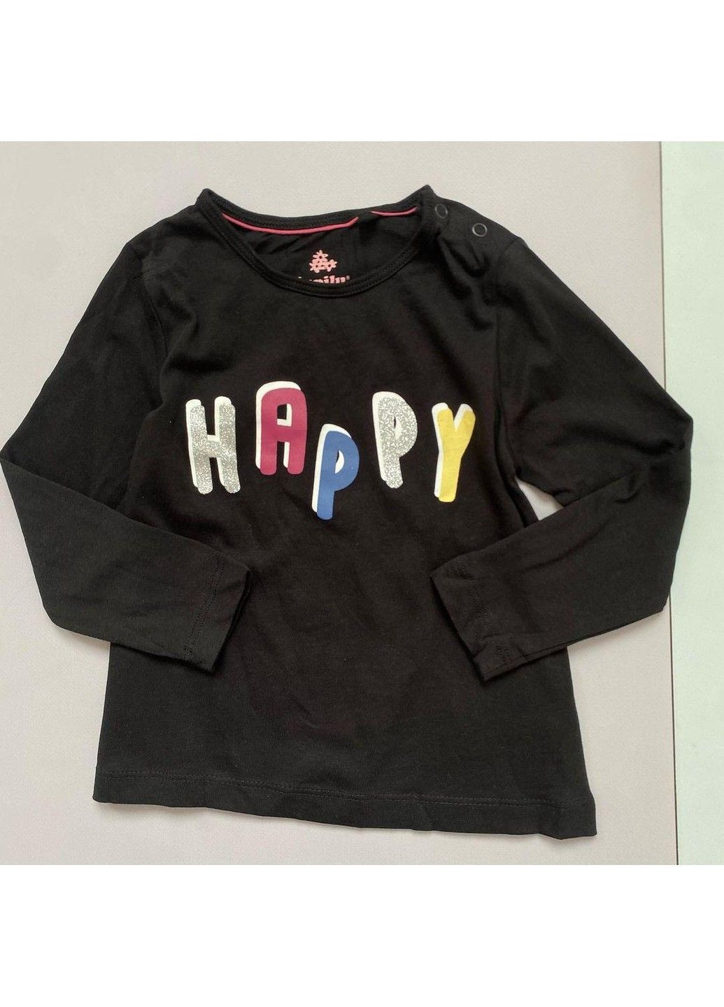 Набір футболка лонгслів 2 шт дитячий на дівчинку, рожевий, чорний Lupilu (333334448)