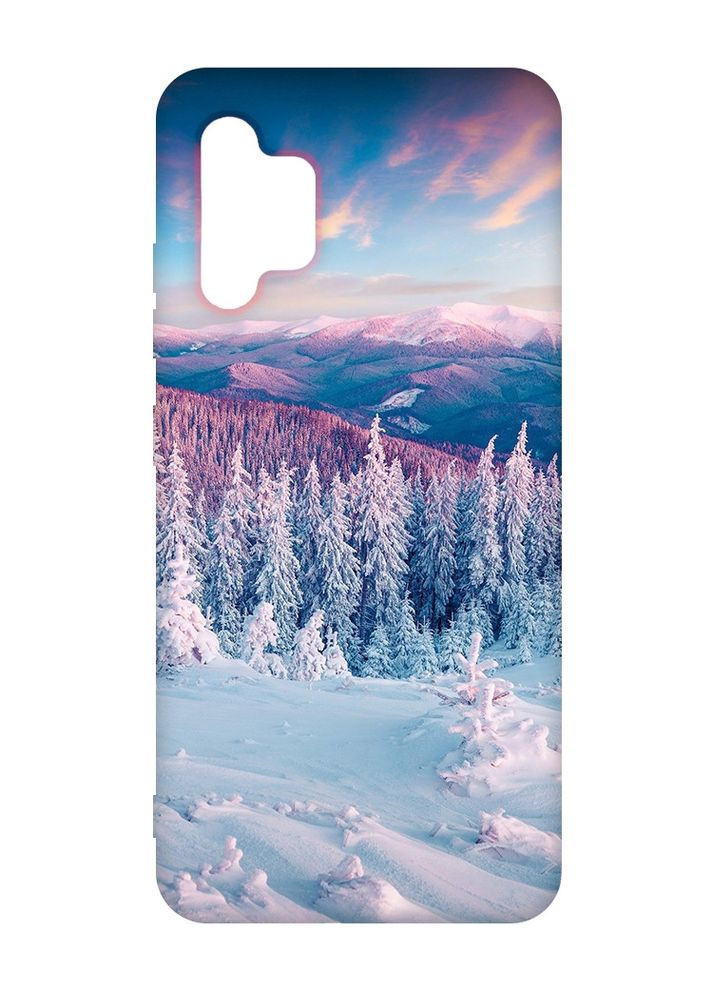 Чохол з рожевими боками на Samsung Galaxy A32:: Зимові гори (принт 163) Creative (360664105)