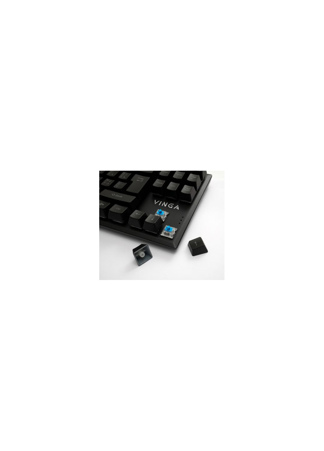 Клавиатура KBGM110 87 key LED Blue Switch USB Black (KBGM-110 Black) Vinga kbgm-110 87 key led blue switch usb black (276706561)