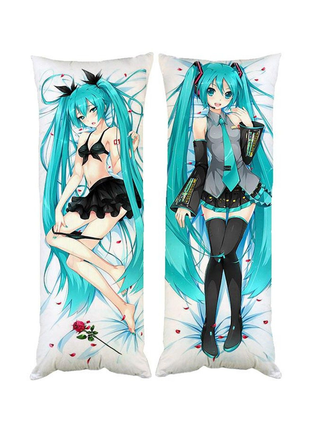 Подушка дакимакура Вакалоид Мику Хатцуне декоративная ростовая подушка для обнимания двусторонняя No Brand (329433238)