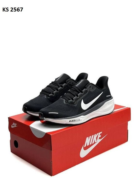 КРОССОВКИ ЖЕНСКИЕ NIKE PEGASUS 41 BLACK WHITE НАЙК ПЕГАСУС No Brand чёрные демисезоны (369388454)
