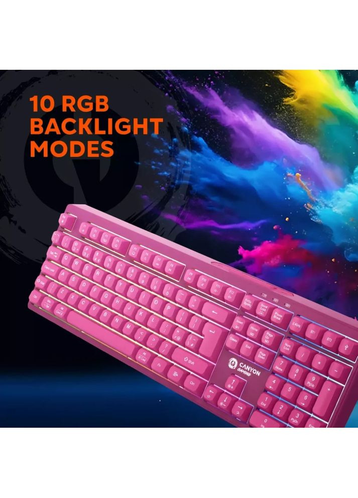 Клавиатура Fortnax GKW-2 Pink (CND-SKBW2) Canyon (360977099)