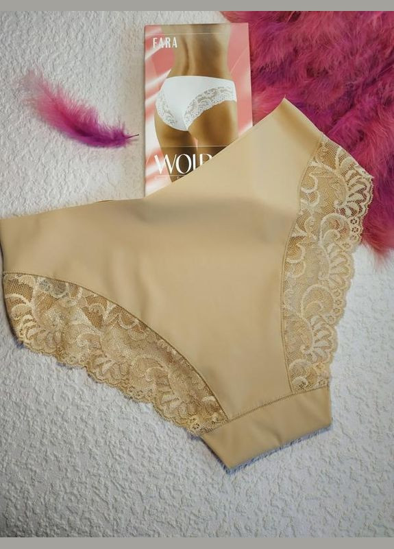 Женские трусишки черные с гипюром fara Wolbar (369612942)