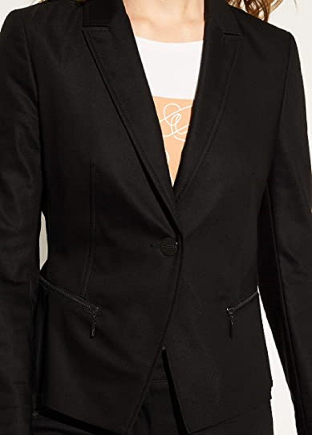 Черный женский жакет Comma однотонный - всесезон
