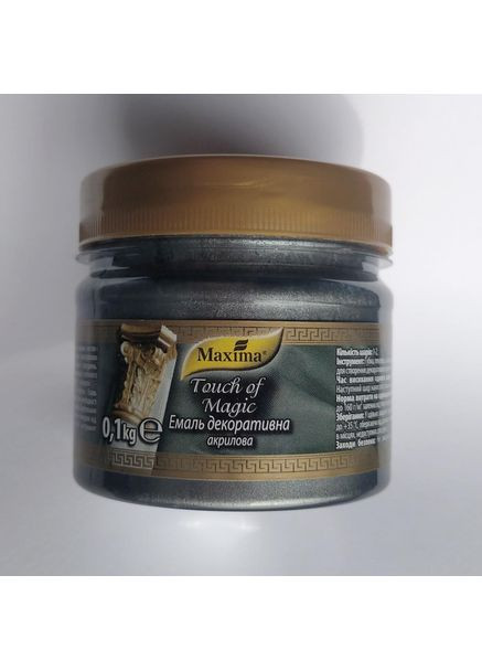 Эмаль декоративная акриловая графит ТМ " " -0,1 кг. Maxima (361151187)