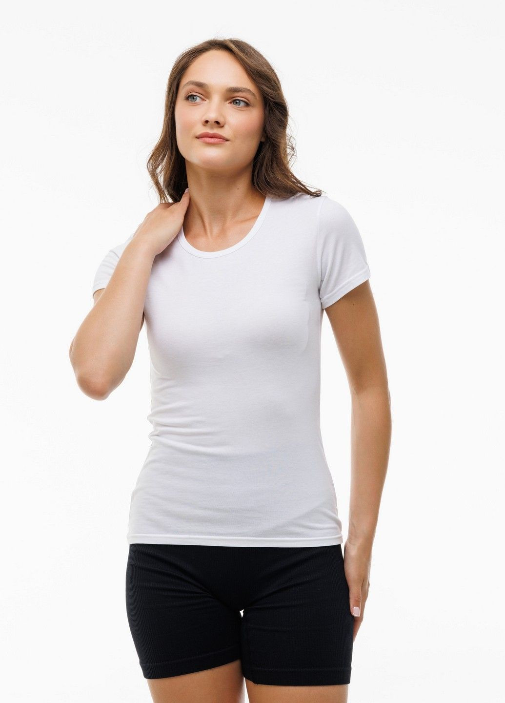 Жіноча футболка з бамбуку з коротким рукавом XS білий (5123533200011) Наталюкс 51-2353 - (353501741)