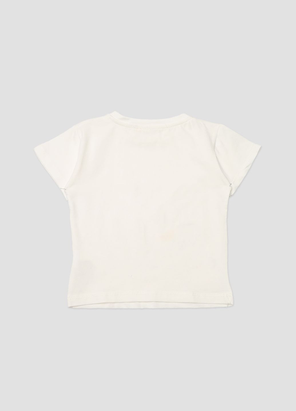 Молочна літня футболка з коротким рукавом для дівчинки колір молочний cb-00274859 Yuki
